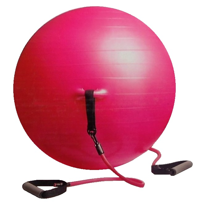Ballon de gymnastique avec tenseurs