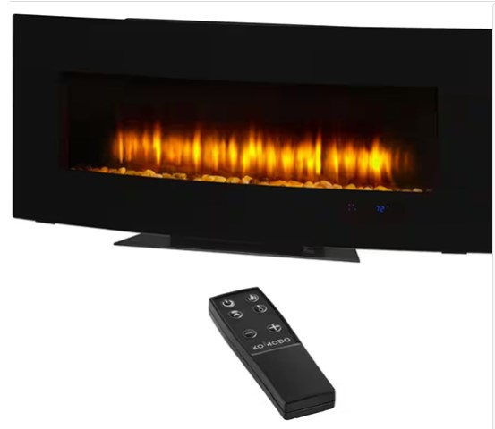 Foyer électrique mural incurvé de 40 po 4600 BTU